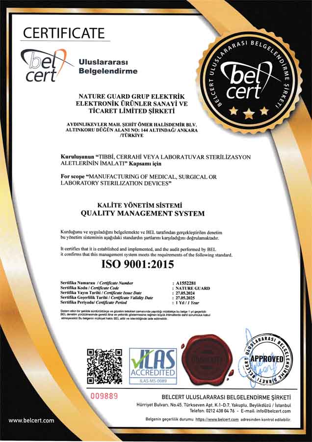 Kalite Yönetimi Belgesi (ISO 9001)